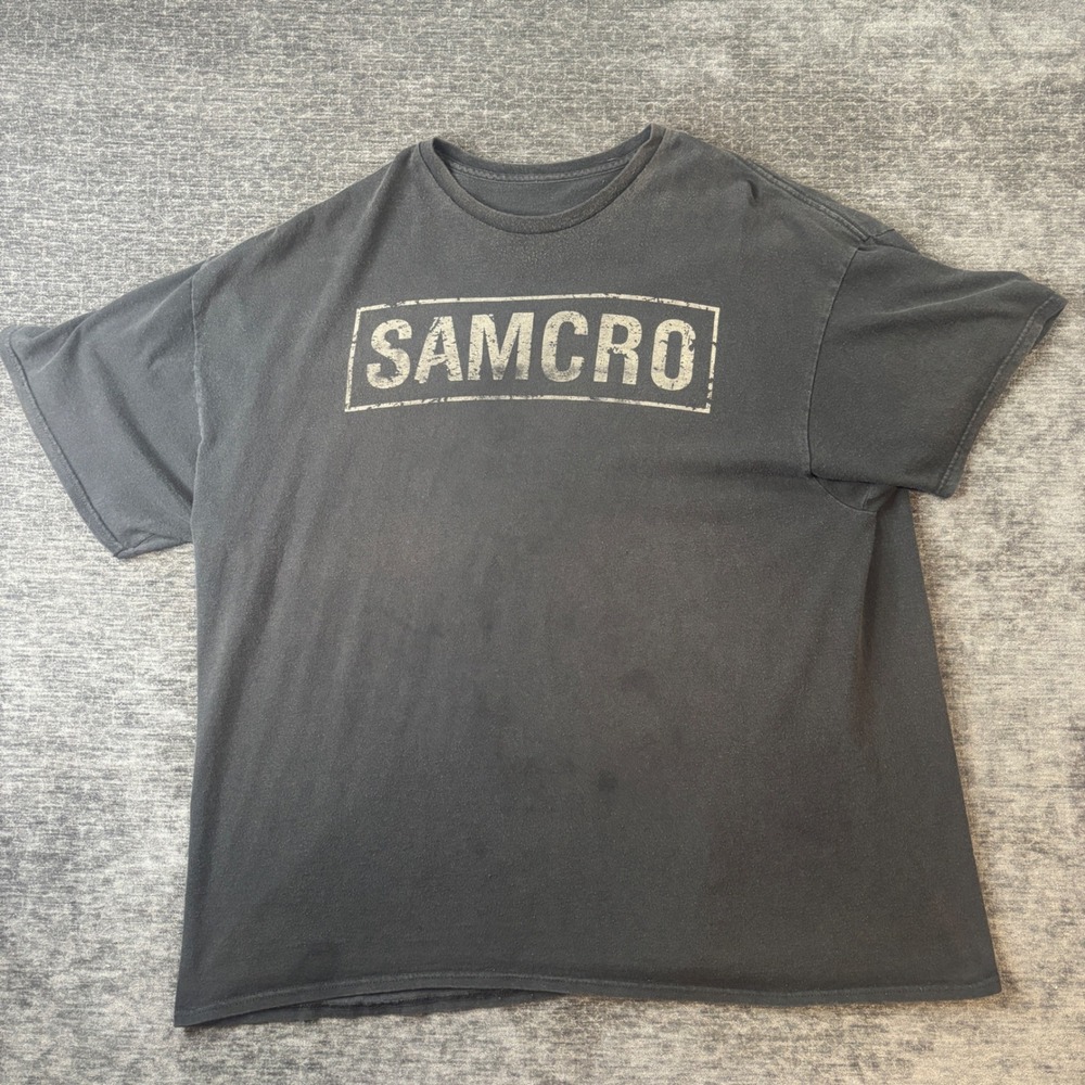 Sons of Anarchy SAMCRO Graphic T-Shirt Mens 2XL Black Short Sleeve Cotton Tee